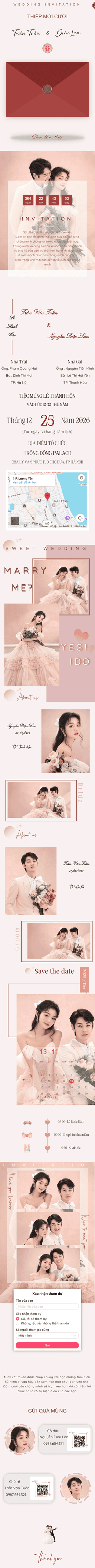 Xem và tùy chỉnh Template 6 miễn phí Thiệp cưới online miễn phí - Template 6 | Zenlove