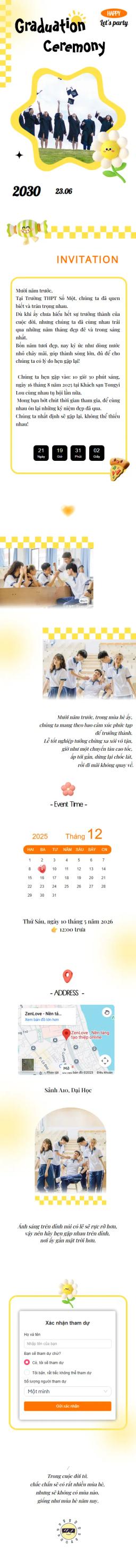 Xem và tùy chỉnh Thiệp Tốt Nghiệp 02 Pre miễn phí Thiệp cưới online miễn phí - Thiệp Tốt Nghiệp 02 Pre | Zenlove