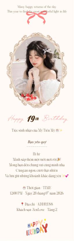 Xem và tùy chỉnh Thiệp sinh nhật 03 miễn phí Thiệp cưới online miễn phí - Thiệp sinh nhật 03 | Zenlove