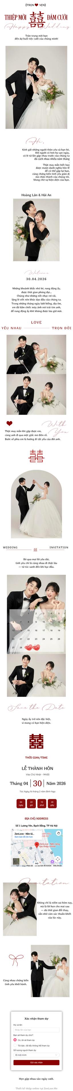 Xem và tùy chỉnh Thiệp Cưới 67 Pre miễn phí Thiệp cưới online miễn phí - Thiệp Cưới 67 Pre | Zenlove