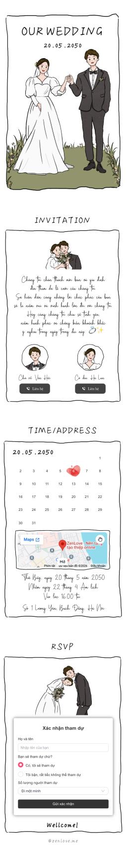 Xem và tùy chỉnh Thiệp Cưới 69 Pre miễn phí Thiệp cưới online miễn phí - Thiệp Cưới 69 Pre | Zenlove